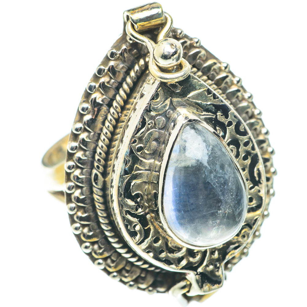 Rainbow Moonstone Rings handcrafted by Anasilvercos - RING65909