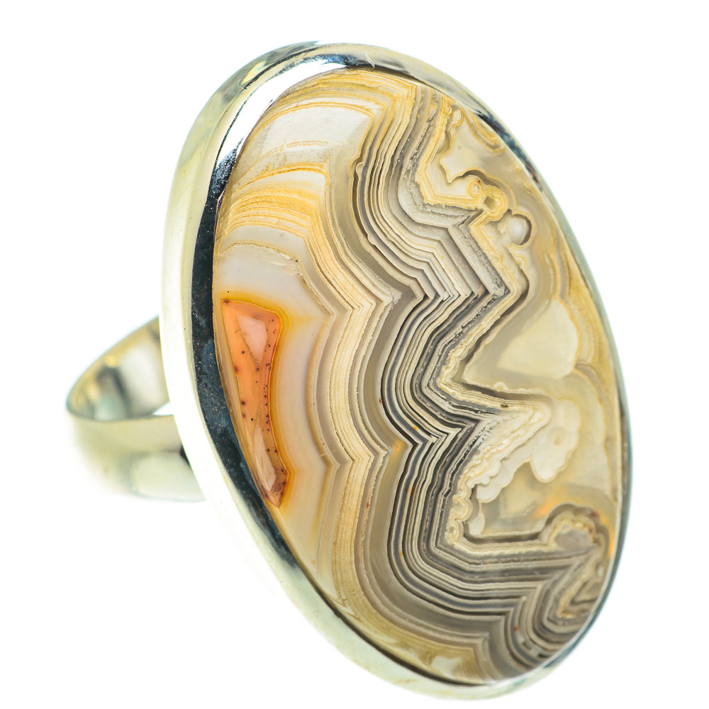 Laguna Lace Agate Rings handcrafted by Anasilvercos - RING65910