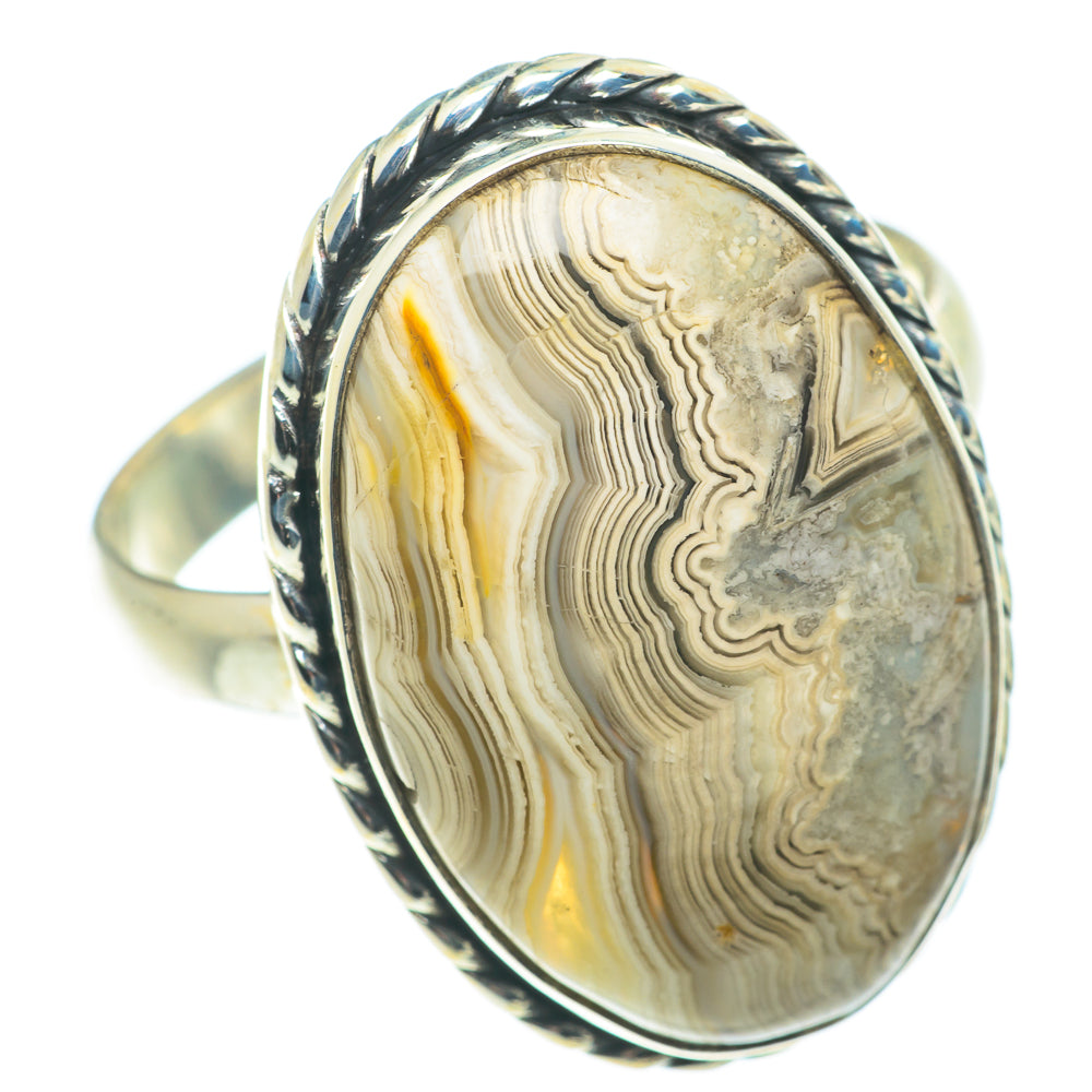 Laguna Lace Agate Rings handcrafted by Anasilvercos - RING65911