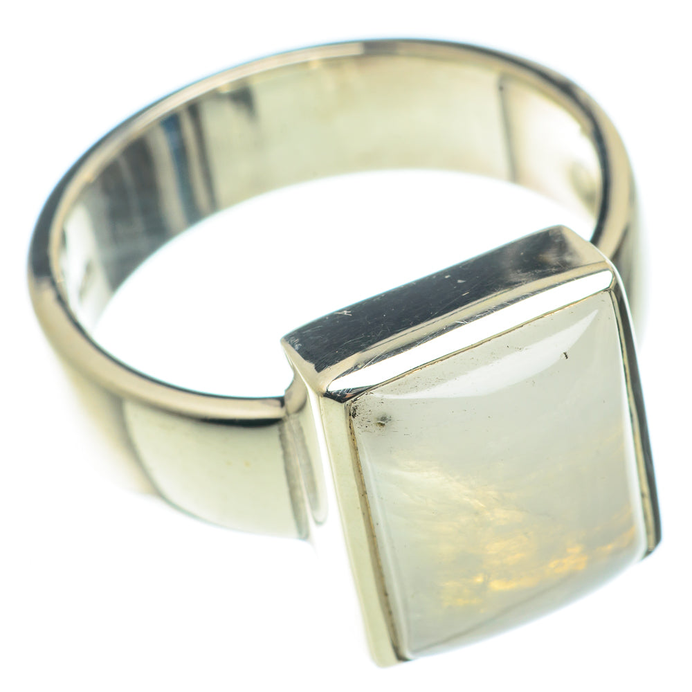 Rainbow Moonstone Rings handcrafted by Anasilvercos - RING65979