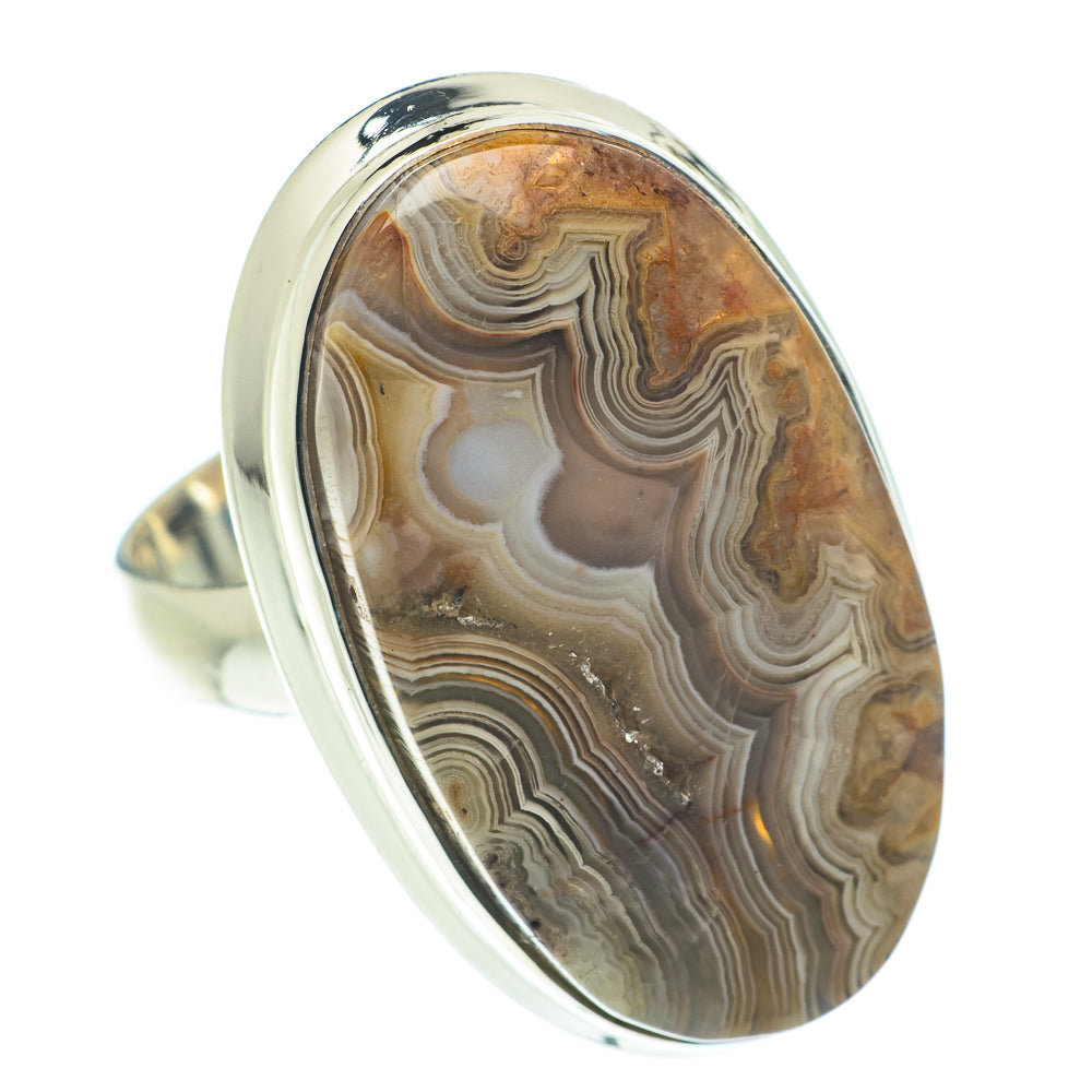 Laguna Lace Agate Rings handcrafted by Anasilvercos - RING65988