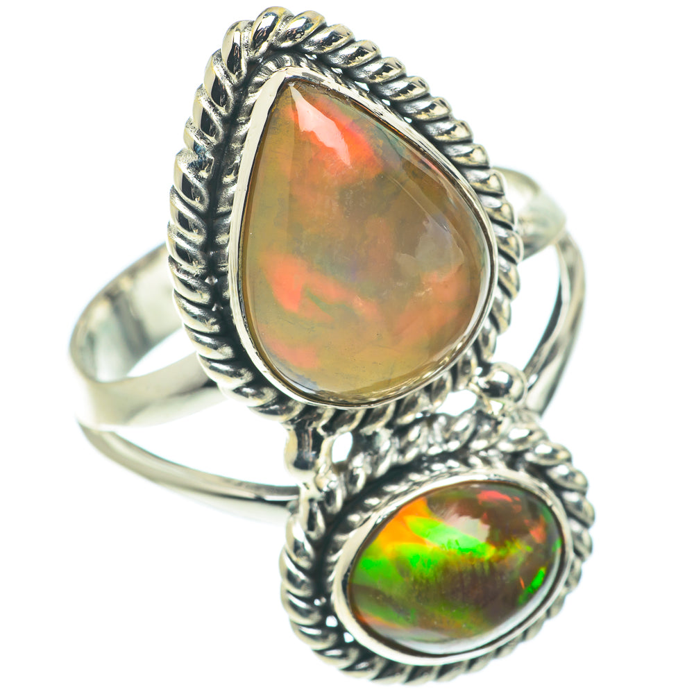 Ethiopian Opal Rings handcrafted by Anasilvercos - RING66036