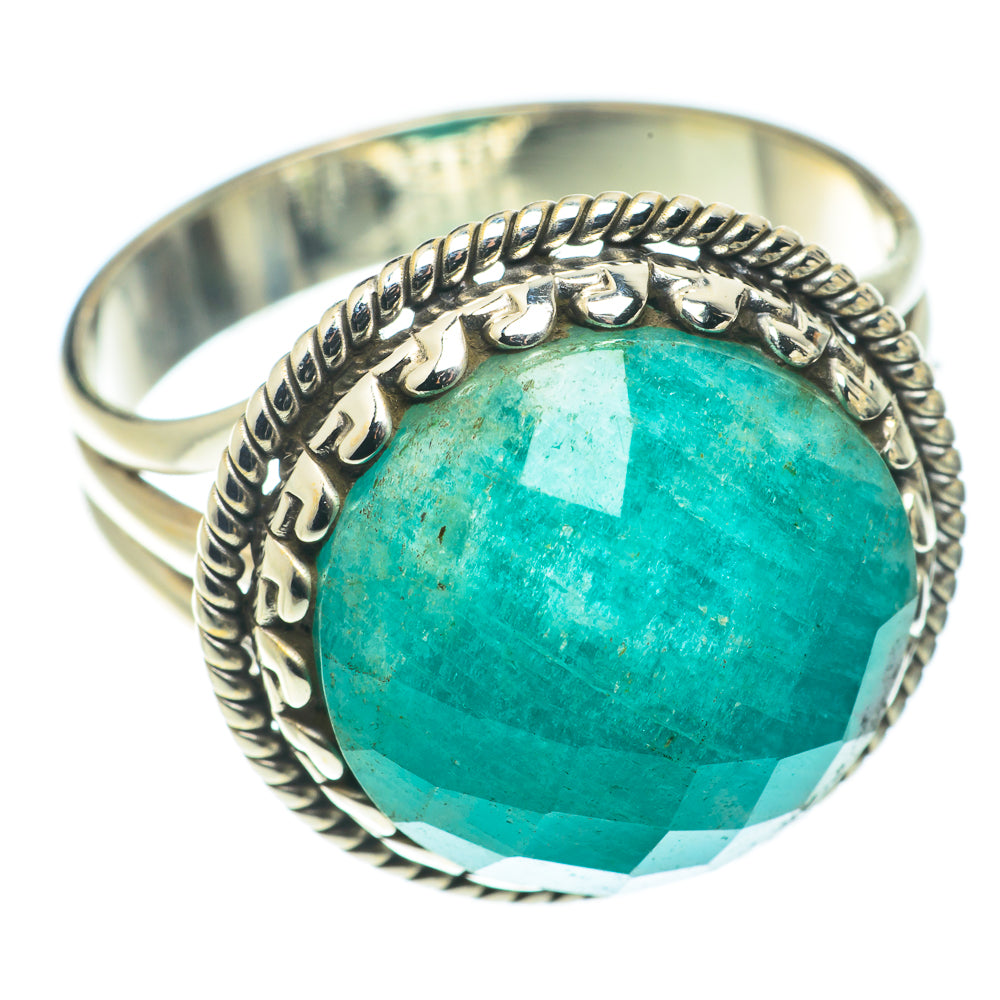 Peruvian Amazonite Rings handcrafted by Anasilvercos - RING66044