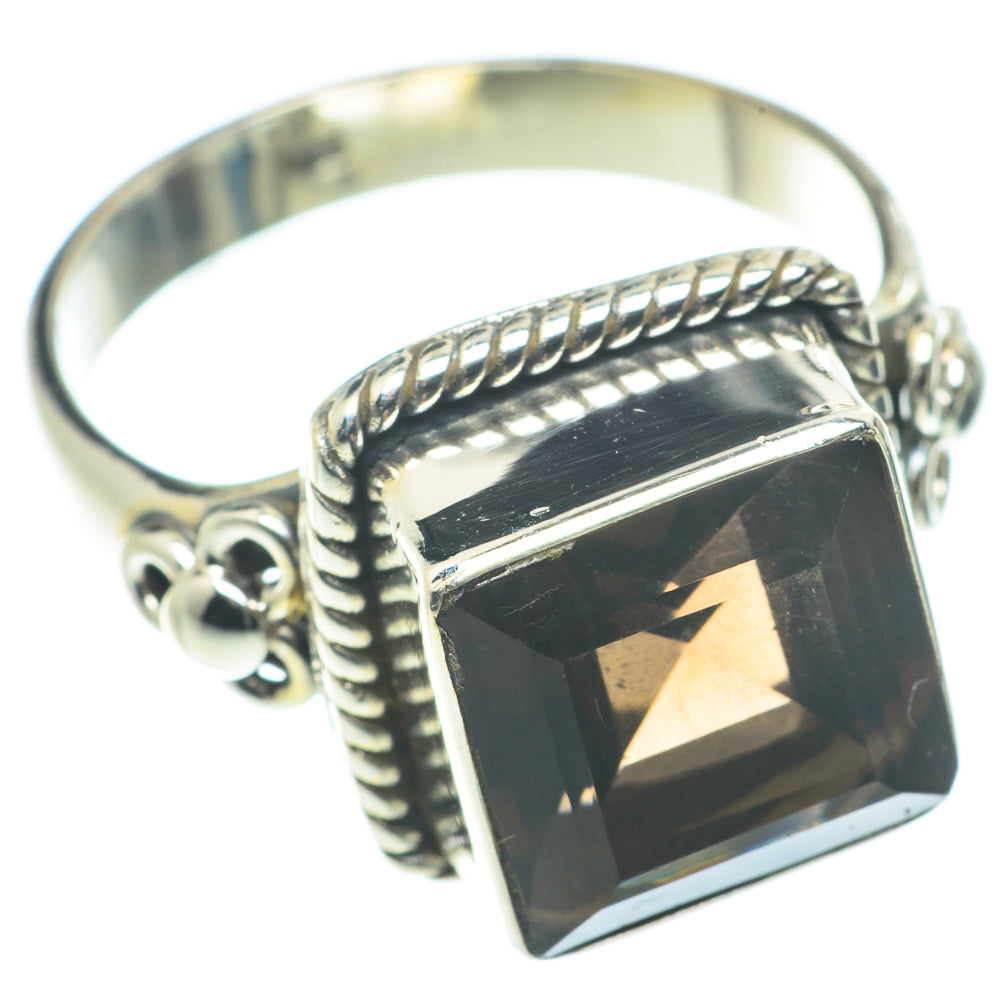 Smoky Quartz Rings handcrafted by Anasilvercos - RING66068