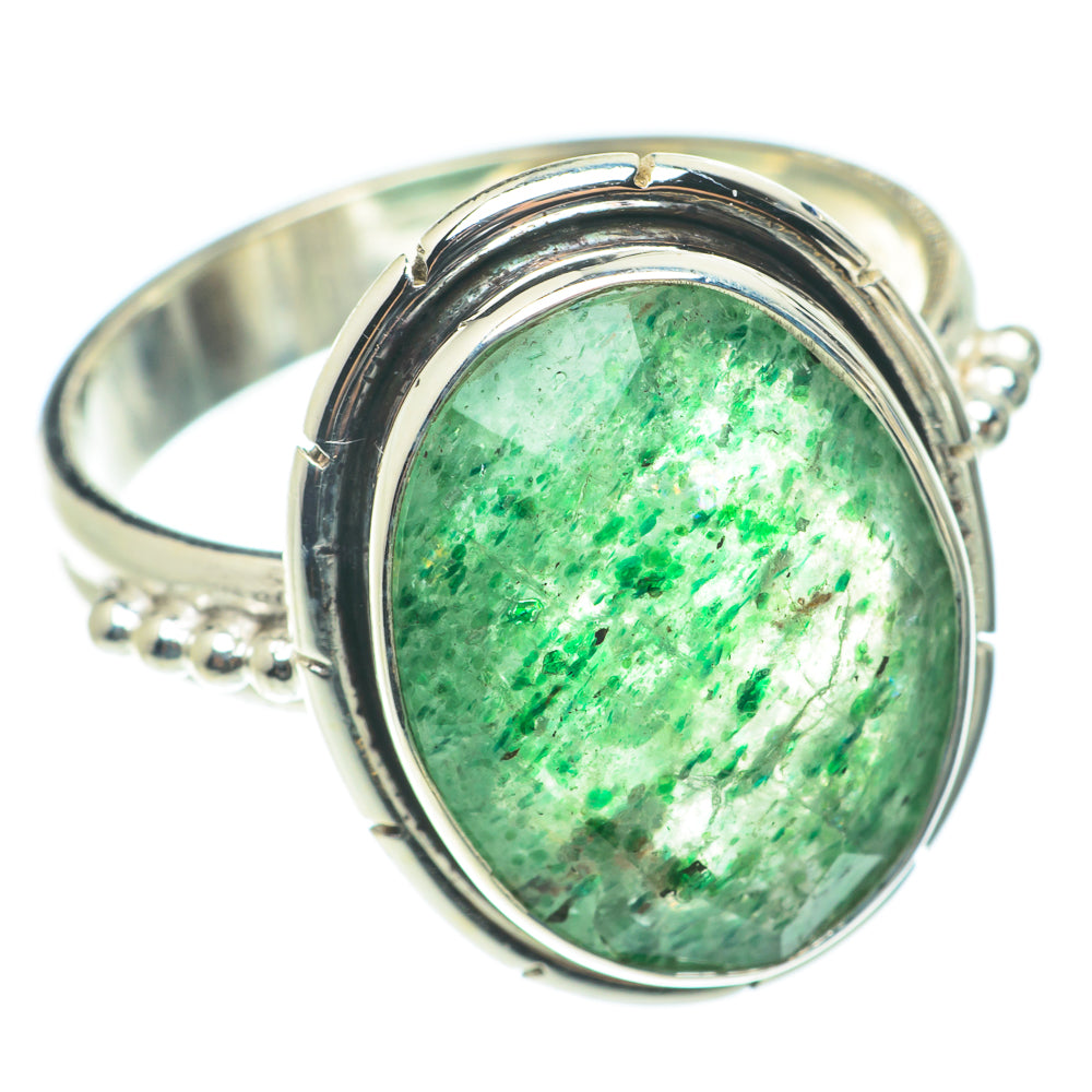 Green Aventurine Rings handcrafted by Anasilvercos - RING66094
