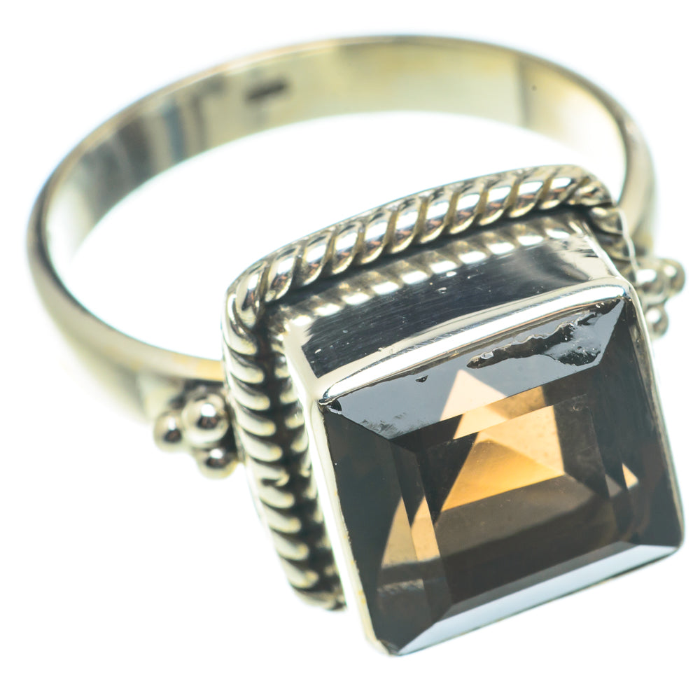 Smoky Quartz Rings handcrafted by Anasilvercos - RING66097