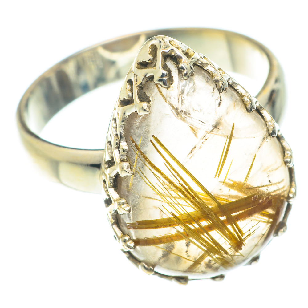 Rutilated Quartz Rings handcrafted by Anasilvercos - RING66105