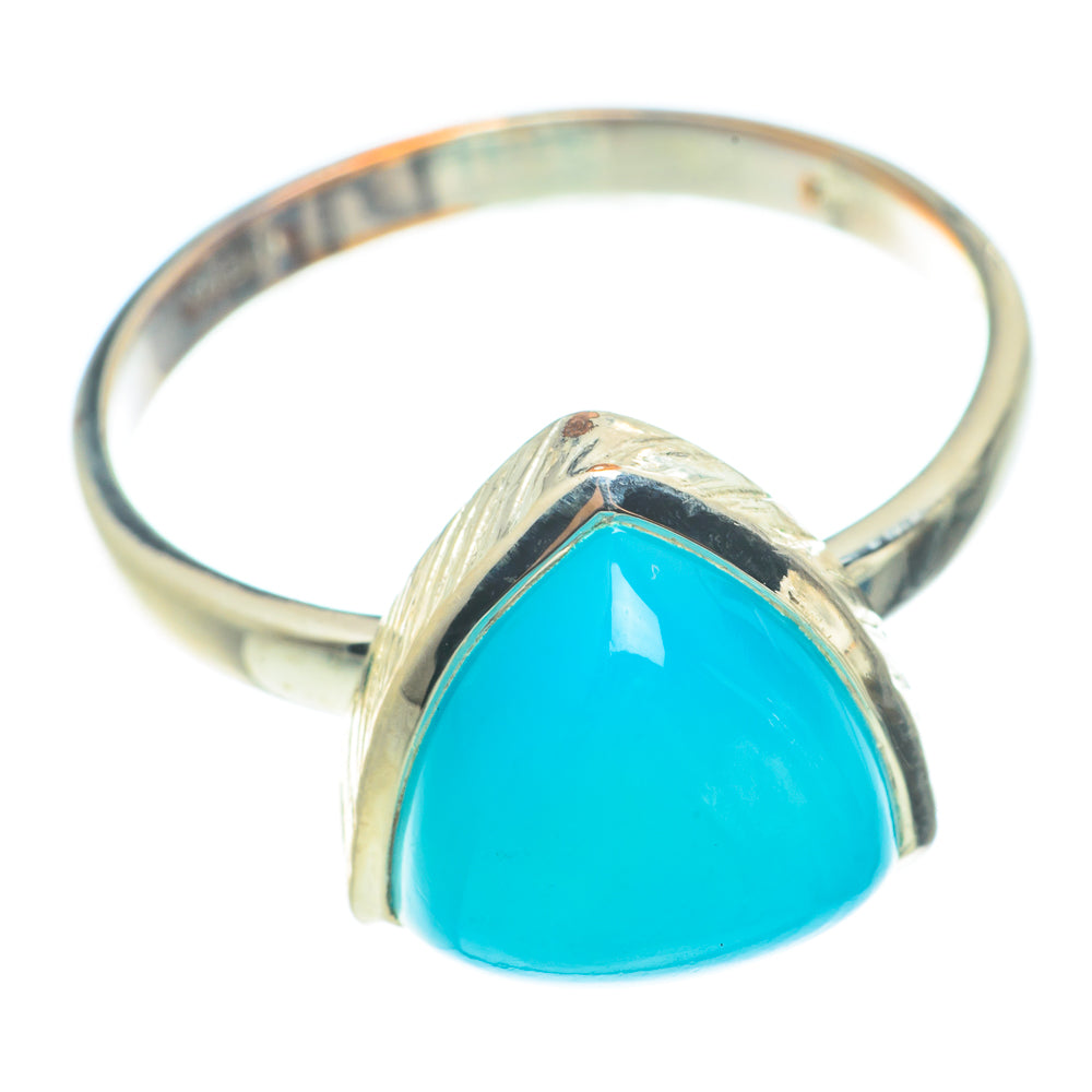Aqua Chalcedony Rings handcrafted by Anasilvercos - RING66113
