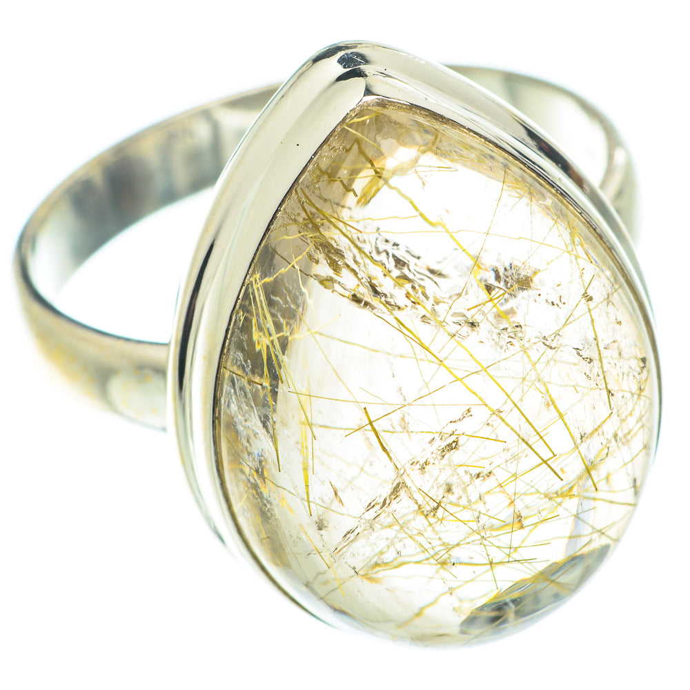 Rutilated Quartz Rings handcrafted by Anasilvercos - RING66126