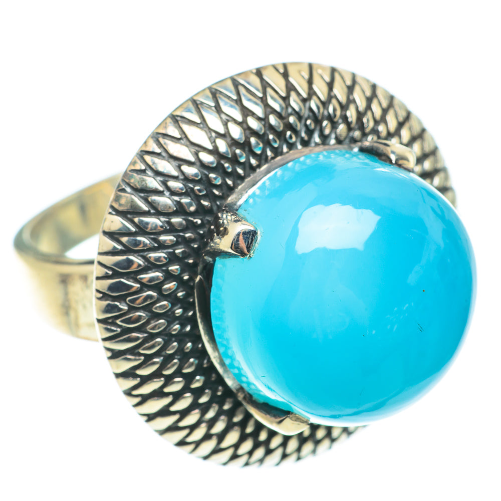 Aqua Chalcedony Rings handcrafted by Anasilvercos - RING66142
