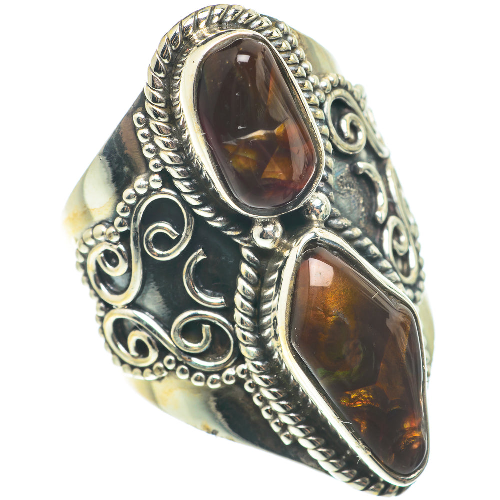 Mexican Fire Agate Rings handcrafted by Anasilvercos - RING66148