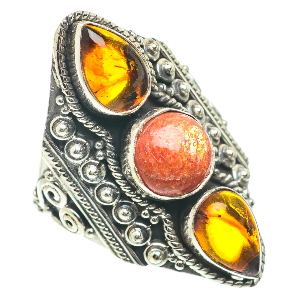 Sunstone Rings handcrafted by Anasilvercos - RING66152