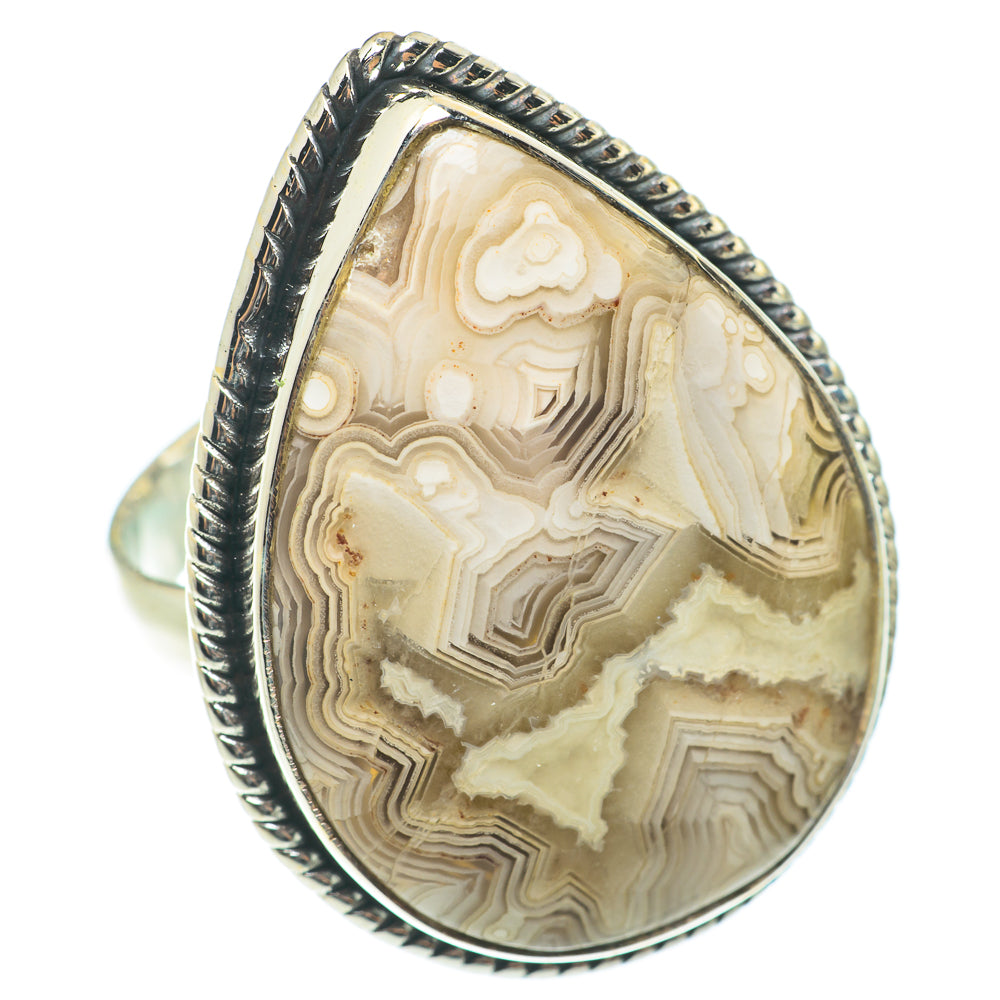 Laguna Lace Agate Rings handcrafted by Anasilvercos - RING66165