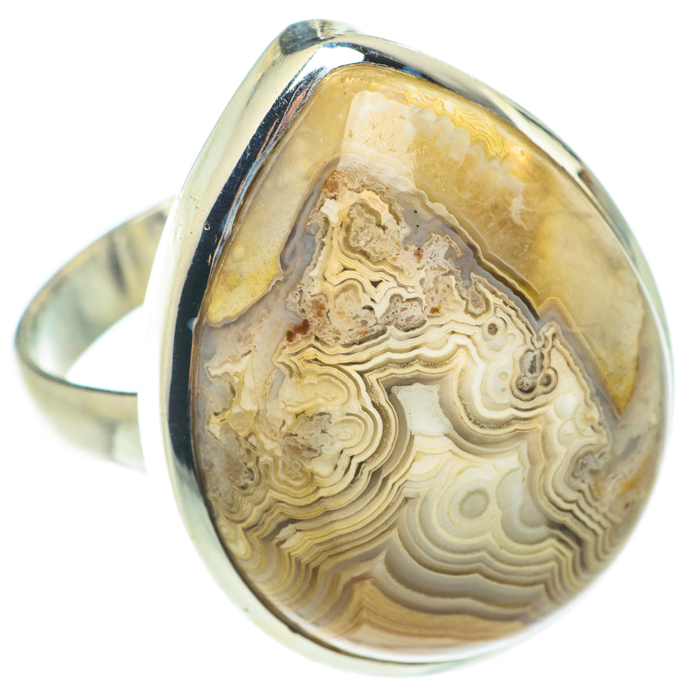 Laguna Lace Agate Rings handcrafted by Anasilvercos - RING66166
