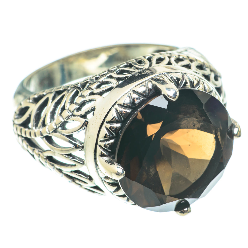 Smoky Quartz Rings handcrafted by Anasilvercos - RING66175