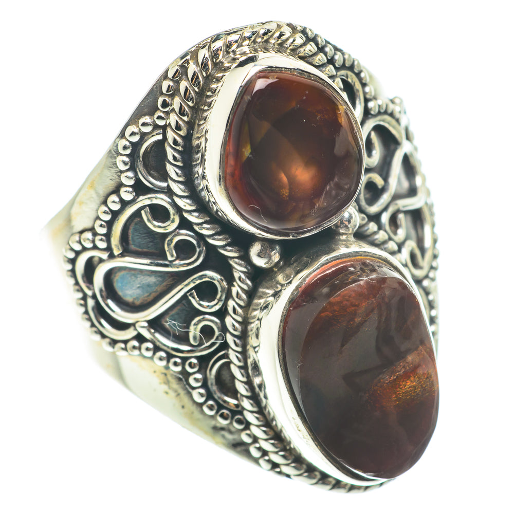 Mexican Fire Agate Rings handcrafted by Anasilvercos - RING66176