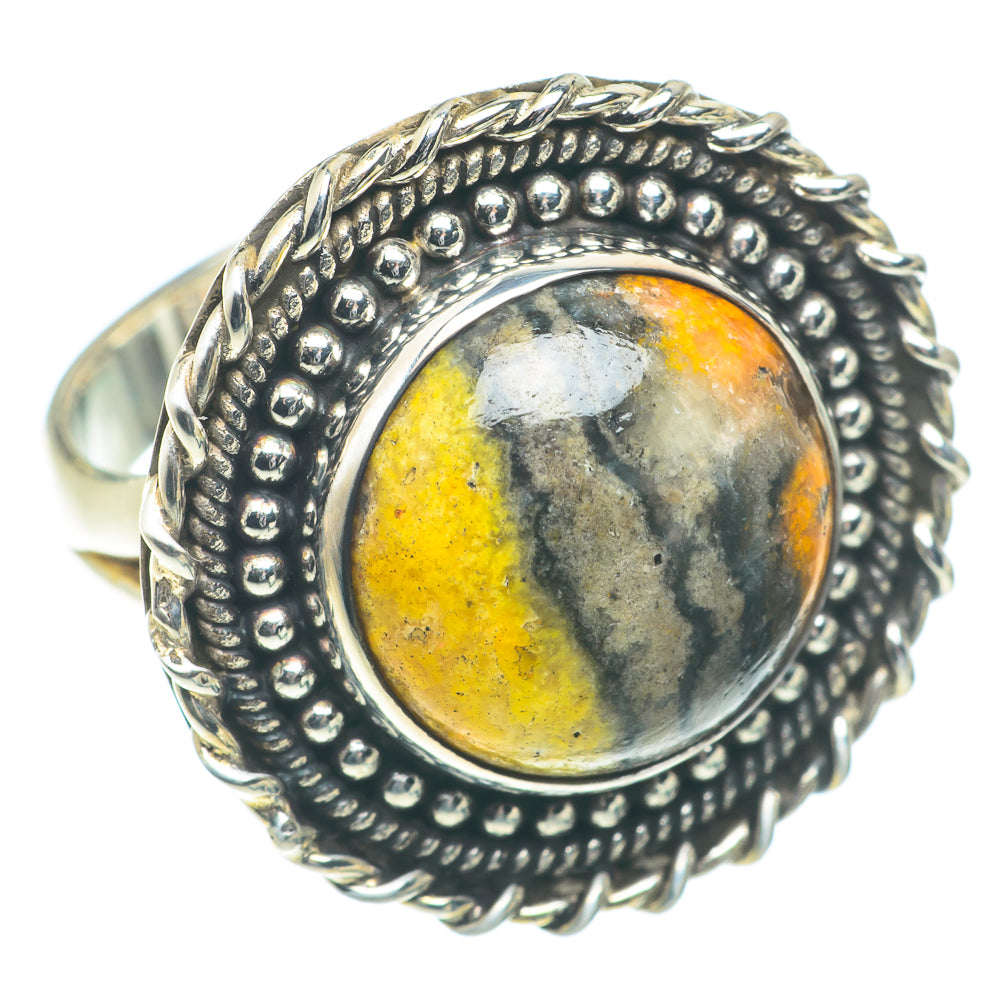 Bumble Bee Jasper Rings handcrafted by Anasilvercos - RING66211
