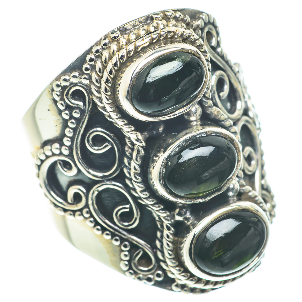 Green Tourmaline Rings handcrafted by Anasilvercos - RING66217