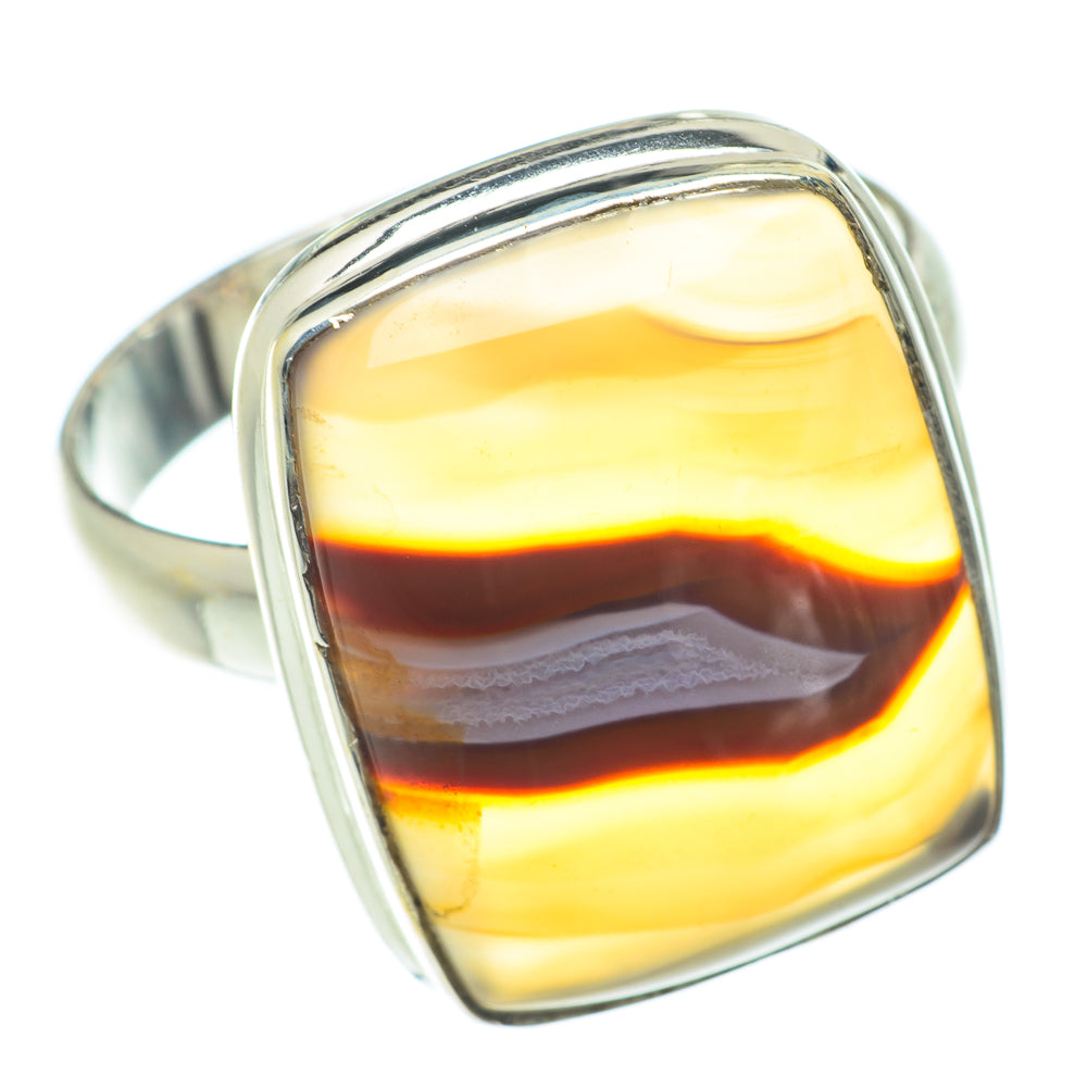 Red Botswana Agate Rings handcrafted by Anasilvercos - RING66222