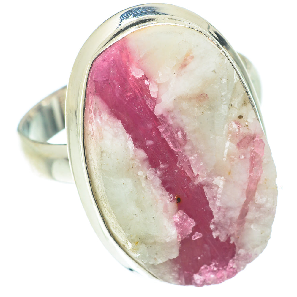Pink Tourmaline In Quartz Rings handcrafted by Anasilvercos - RING66225