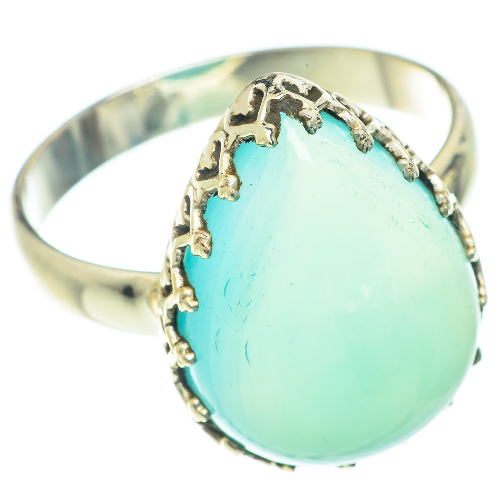 Aqua Chalcedony Rings handcrafted by Anasilvercos - RING66247