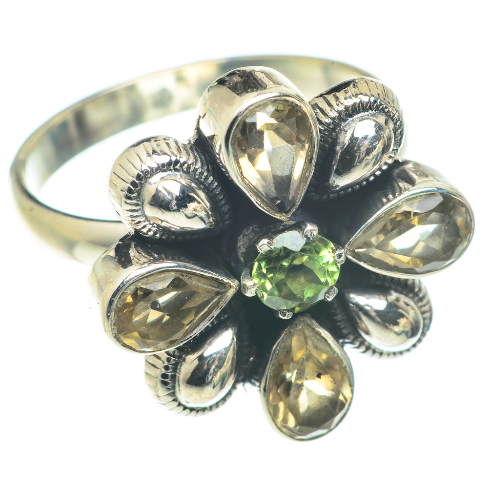 Citrine, Peridot Rings handcrafted by Anasilvercos - RING66255