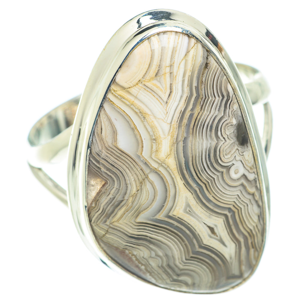Laguna Lace Agate Rings handcrafted by Anasilvercos - RING66271