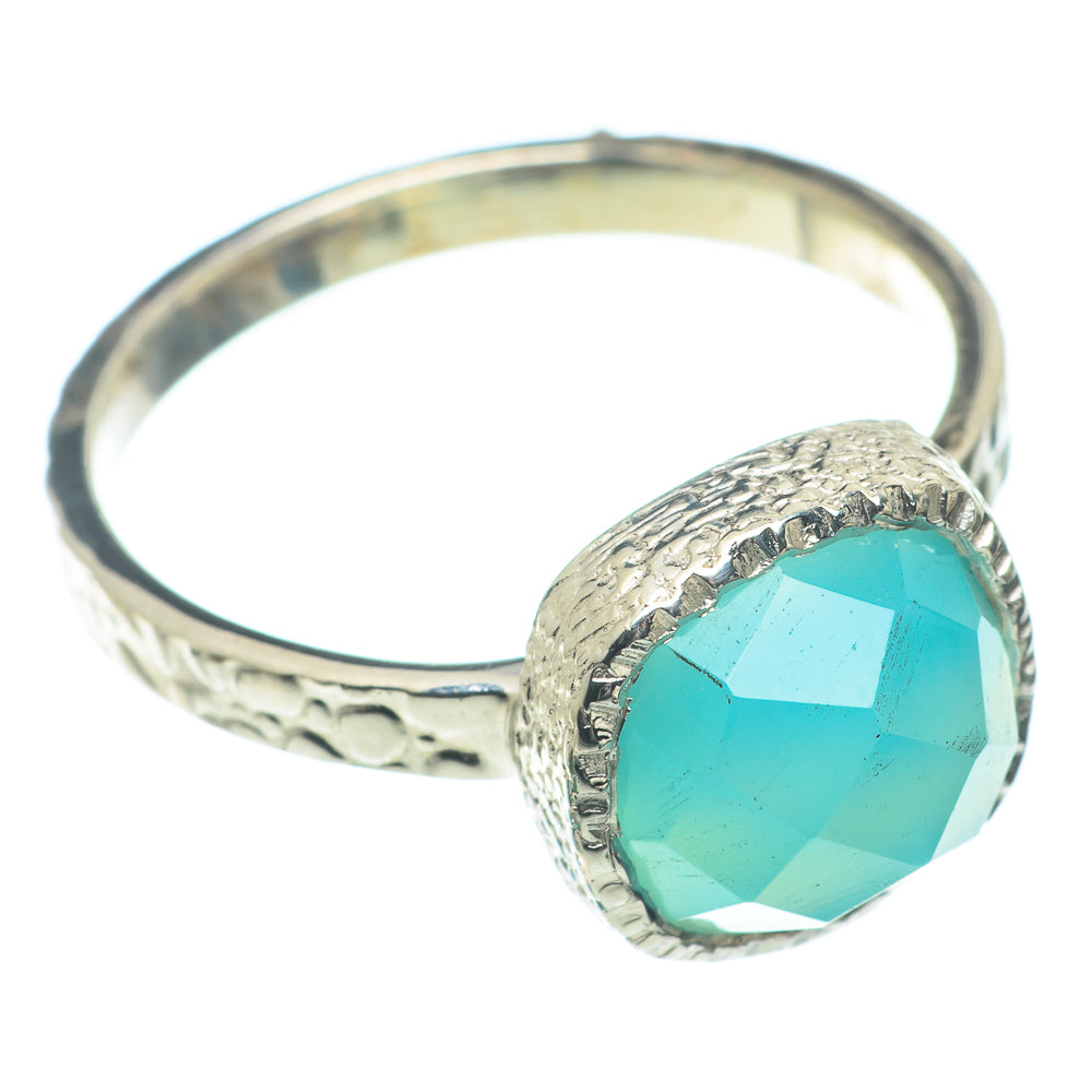 Aqua Chalcedony Rings handcrafted by Anasilvercos - RING66342