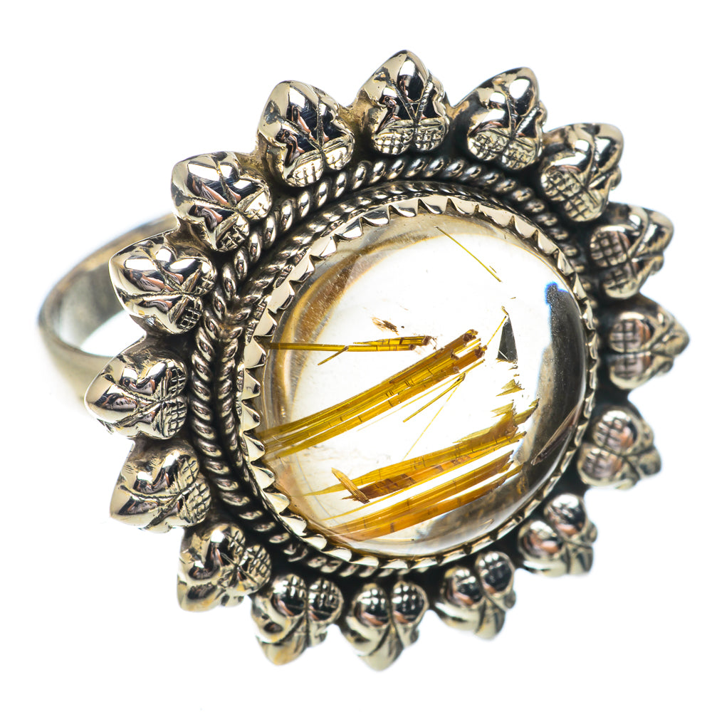 Rutilated Quartz Rings handcrafted by Anasilvercos - RING66382