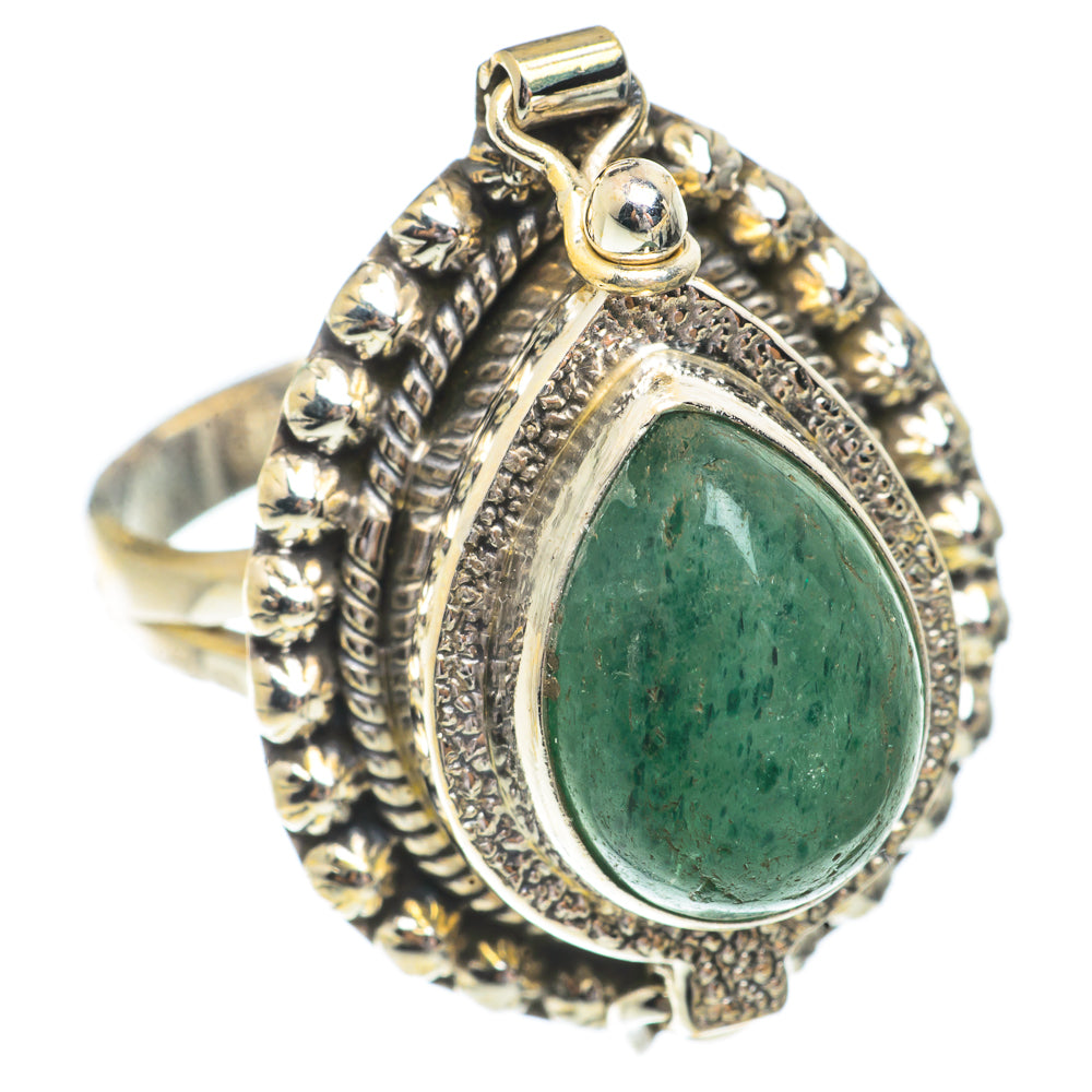 Green Aventurine Rings handcrafted by Anasilvercos - RING66412