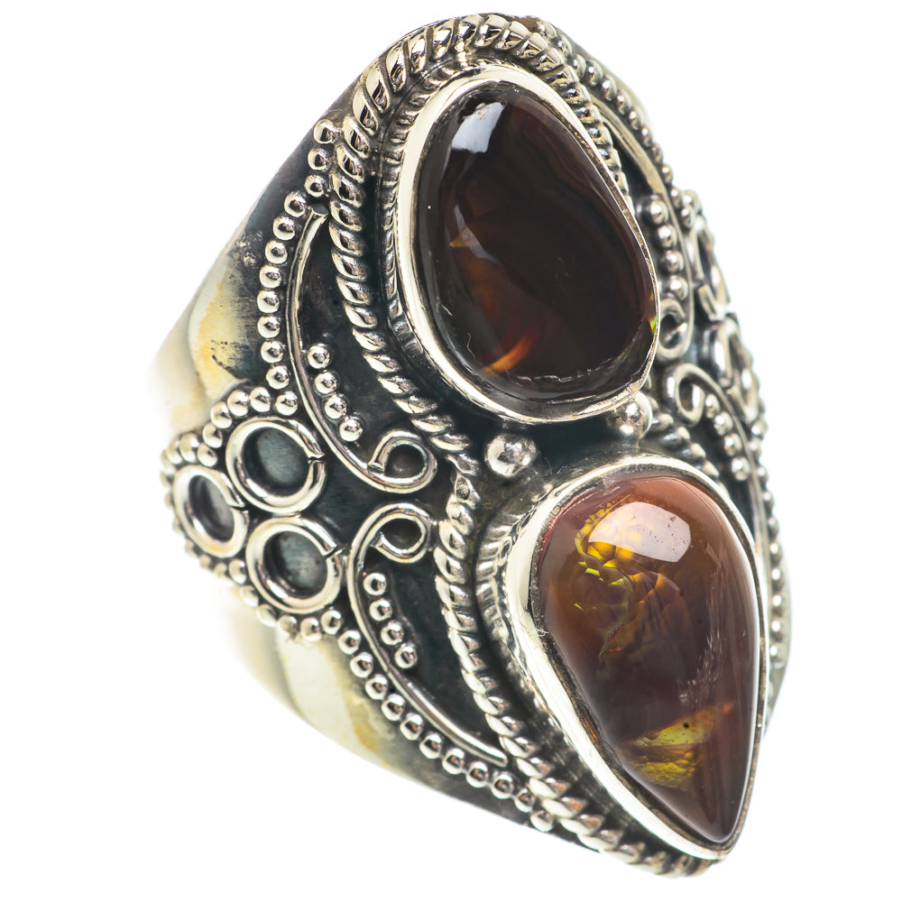Mexican Fire Agate Rings handcrafted by Anasilvercos - RING66413