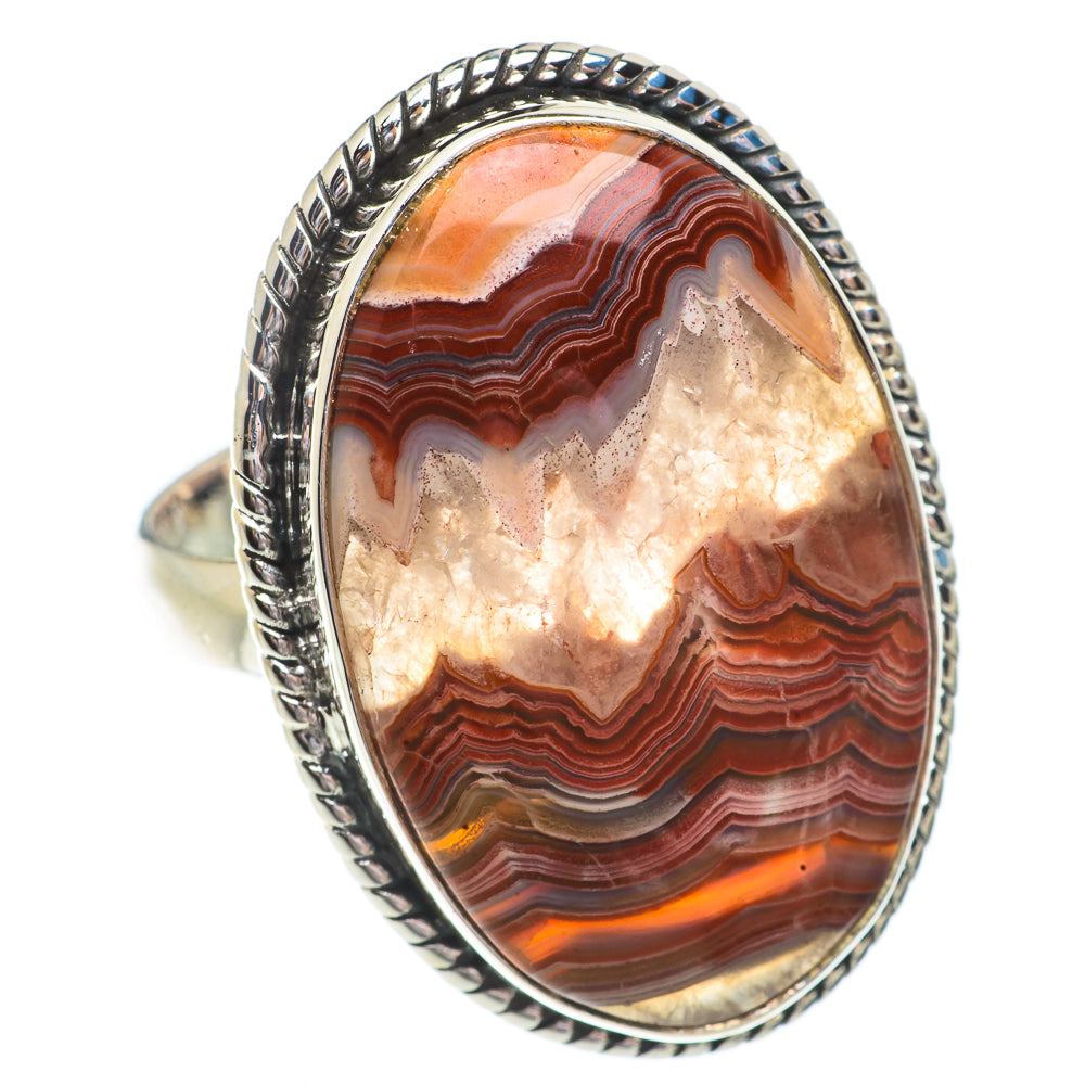 Crazy Lace Agate Rings handcrafted by Anasilvercos - RING66414