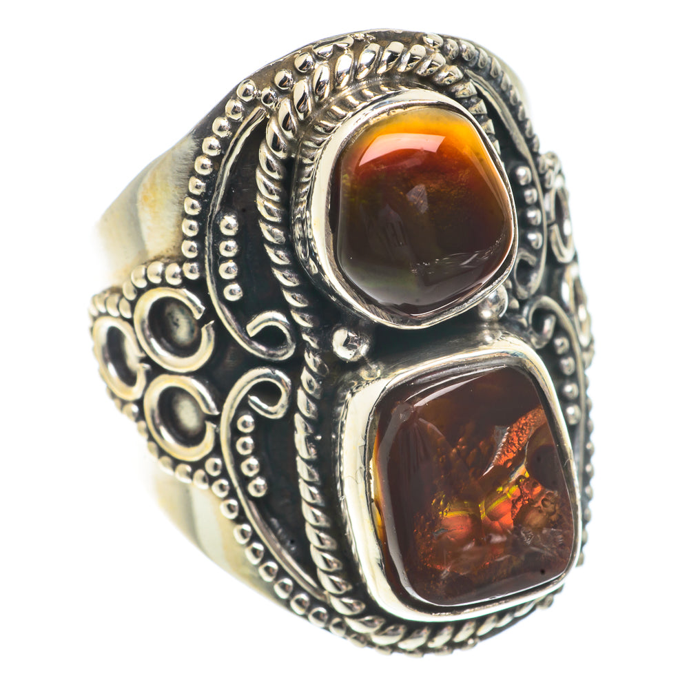 Mexican Fire Agate Rings handcrafted by Anasilvercos - RING66415