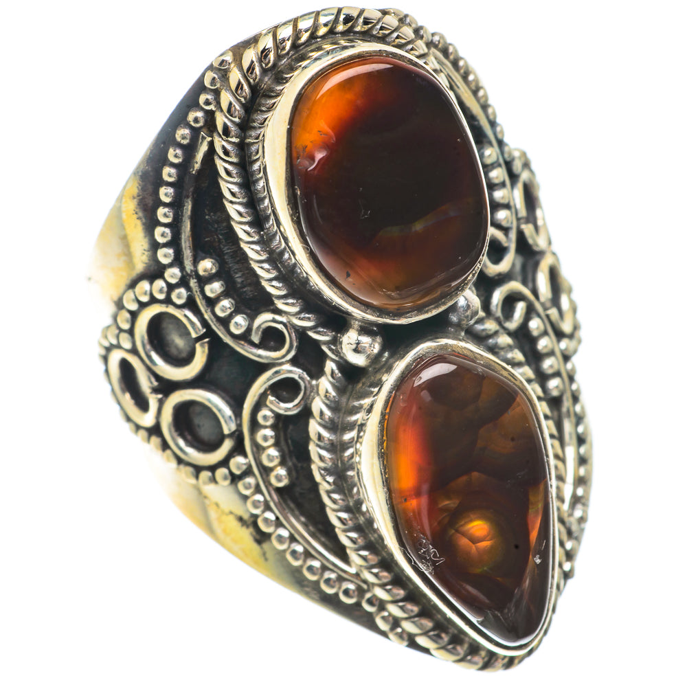Mexican Fire Agate Rings handcrafted by Anasilvercos - RING66434