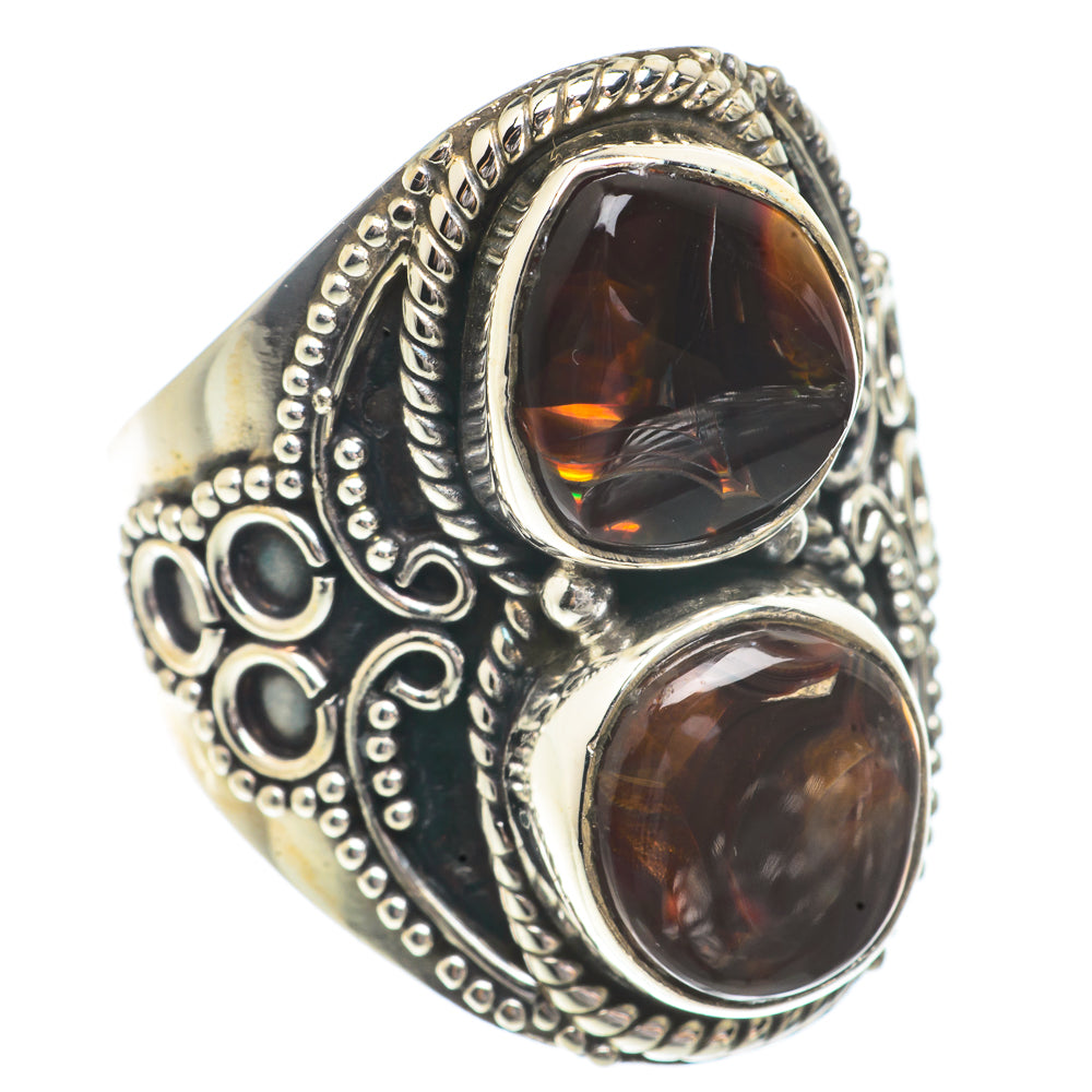 Mexican Fire Agate Rings handcrafted by Anasilvercos - RING66435