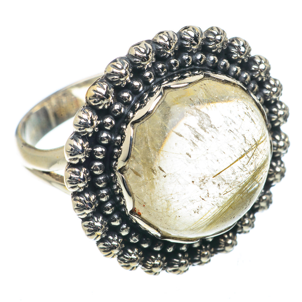 Rutilated Quartz Rings handcrafted by Anasilvercos - RING66455