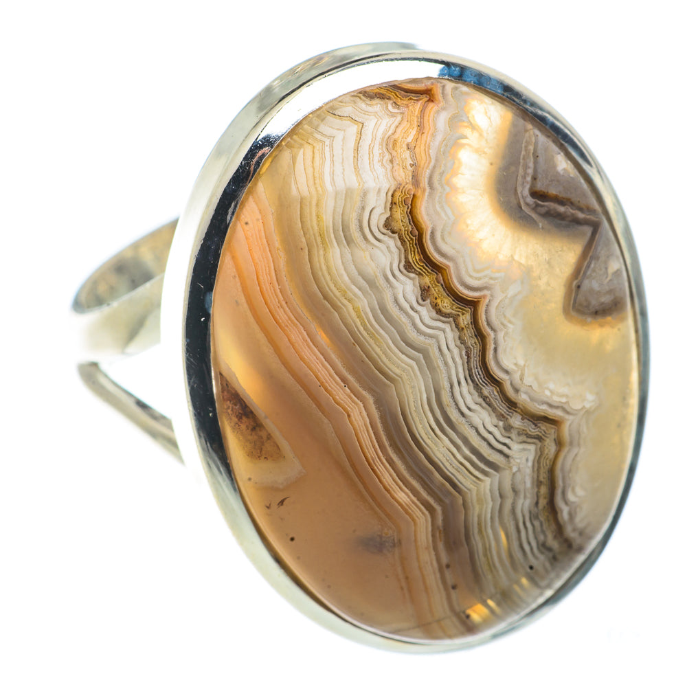 Laguna Lace Agate Rings handcrafted by Anasilvercos - RING66467