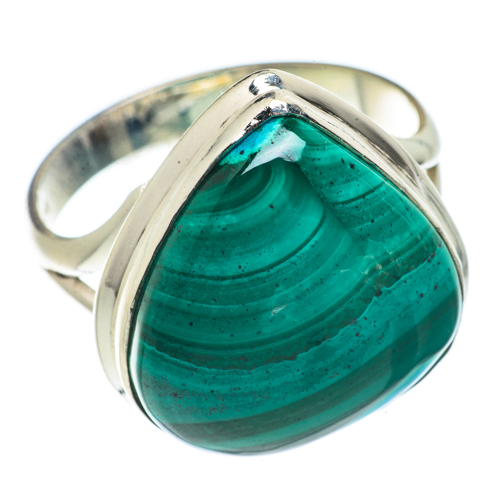 Malachite In Chrysocolla Rings handcrafted by Anasilvercos - RING66494