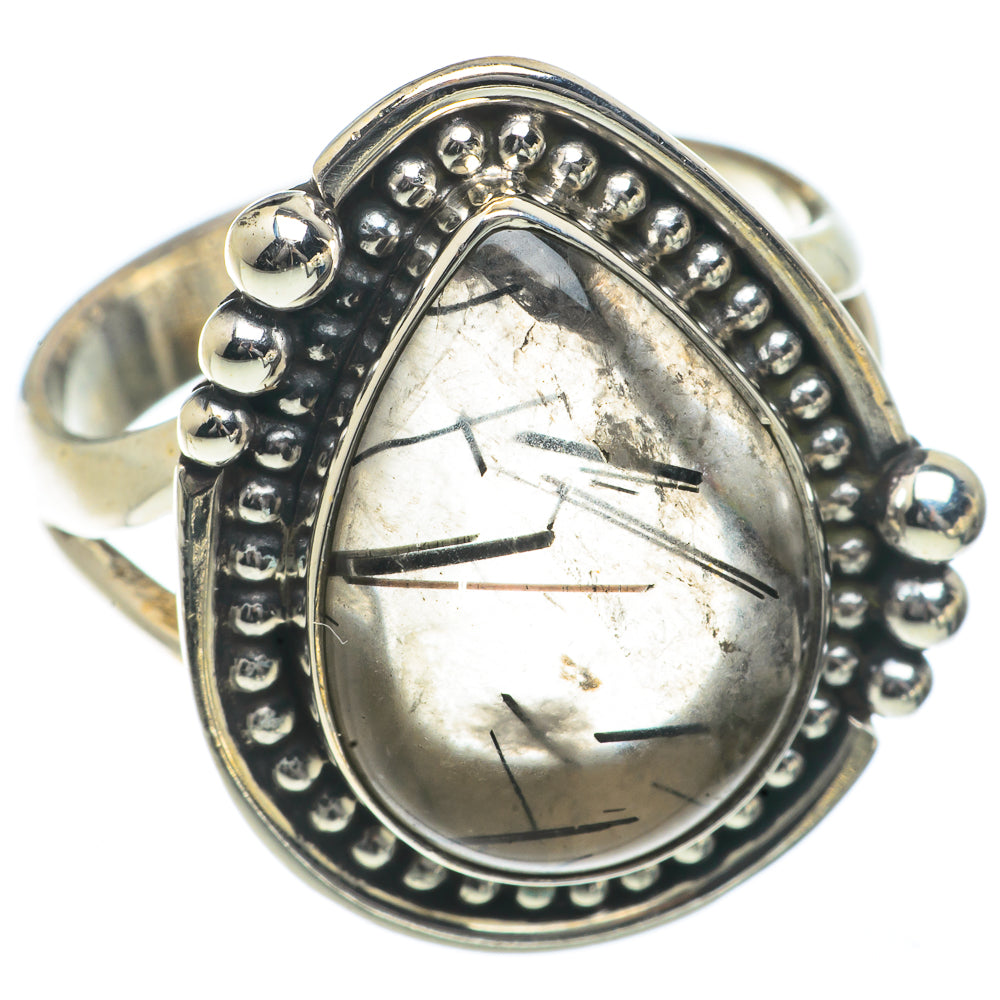 Tourmalinated Quartz Rings handcrafted by Anasilvercos - RING66533