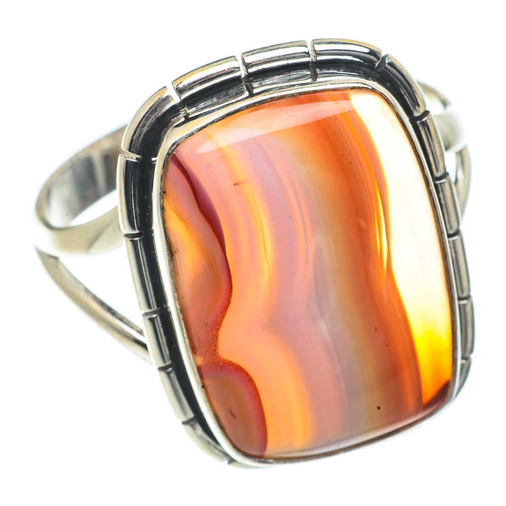 Botswana Agate Rings handcrafted by Anasilvercos - RING66547