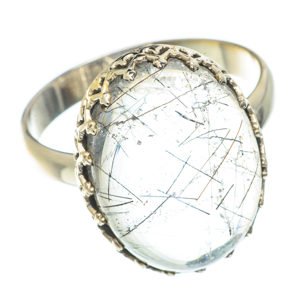 Tourmalinated Quartz Rings handcrafted by Anasilvercos - RING66554