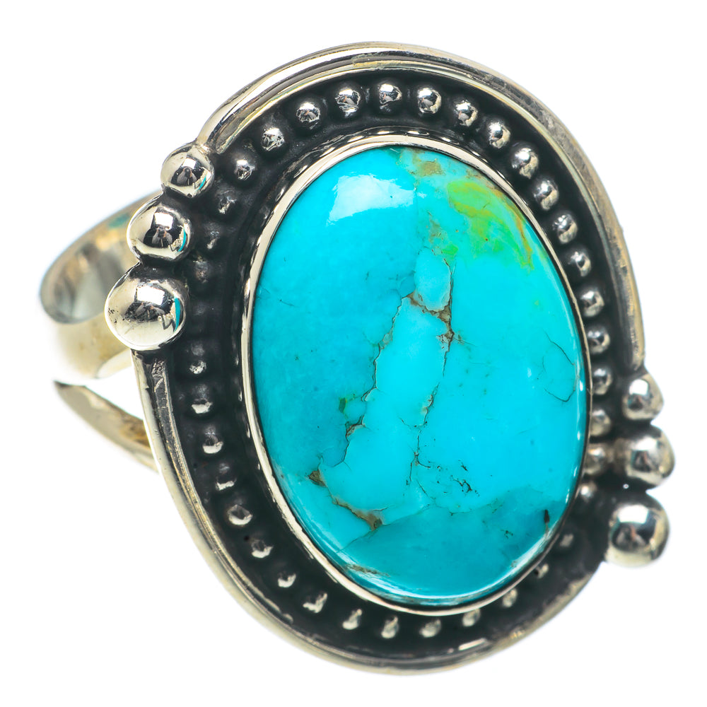 Arizona Turquoise Rings handcrafted by Anasilvercos - RING66558