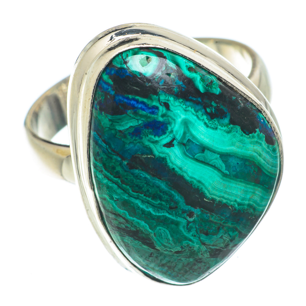 Malachite In Chrysocolla Rings handcrafted by Anasilvercos - RING66580