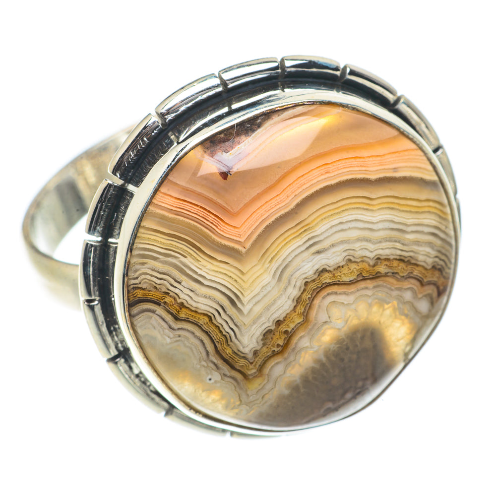 Laguna Lace Agate Rings handcrafted by Anasilvercos - RING66583