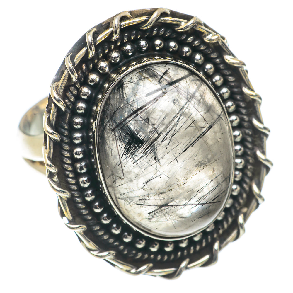 Tourmalinated Quartz Rings handcrafted by Anasilvercos - RING66592