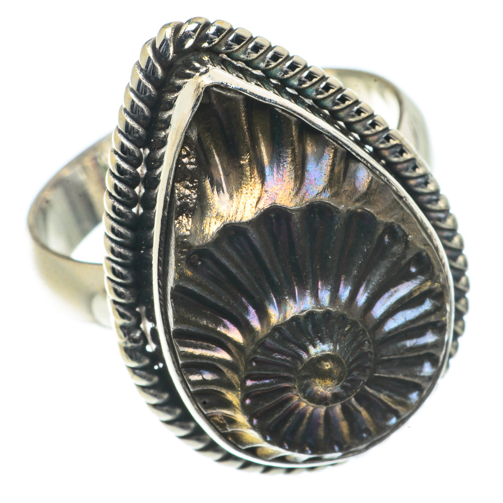 Pyrite Fossil Rings handcrafted by Anasilvercos - RING66642
