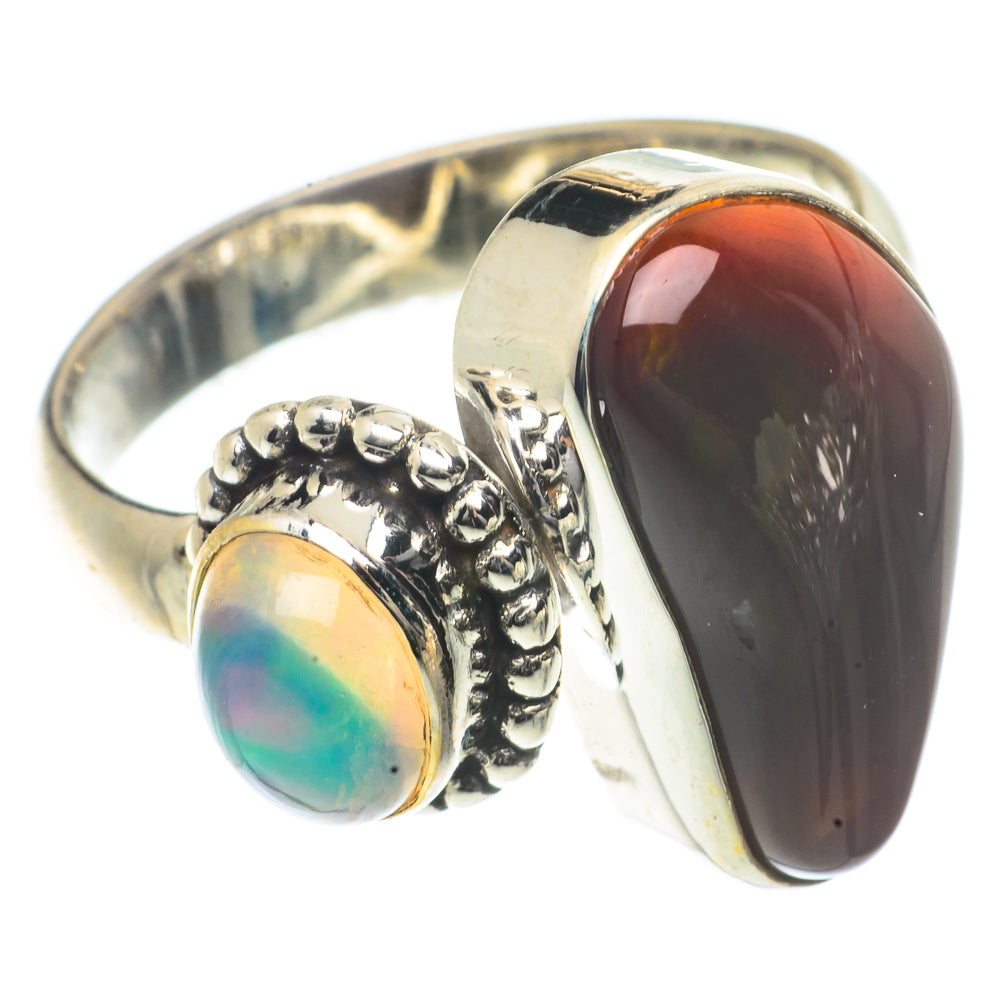 Mexican Fire Agate Rings handcrafted by Anasilvercos - RING66661