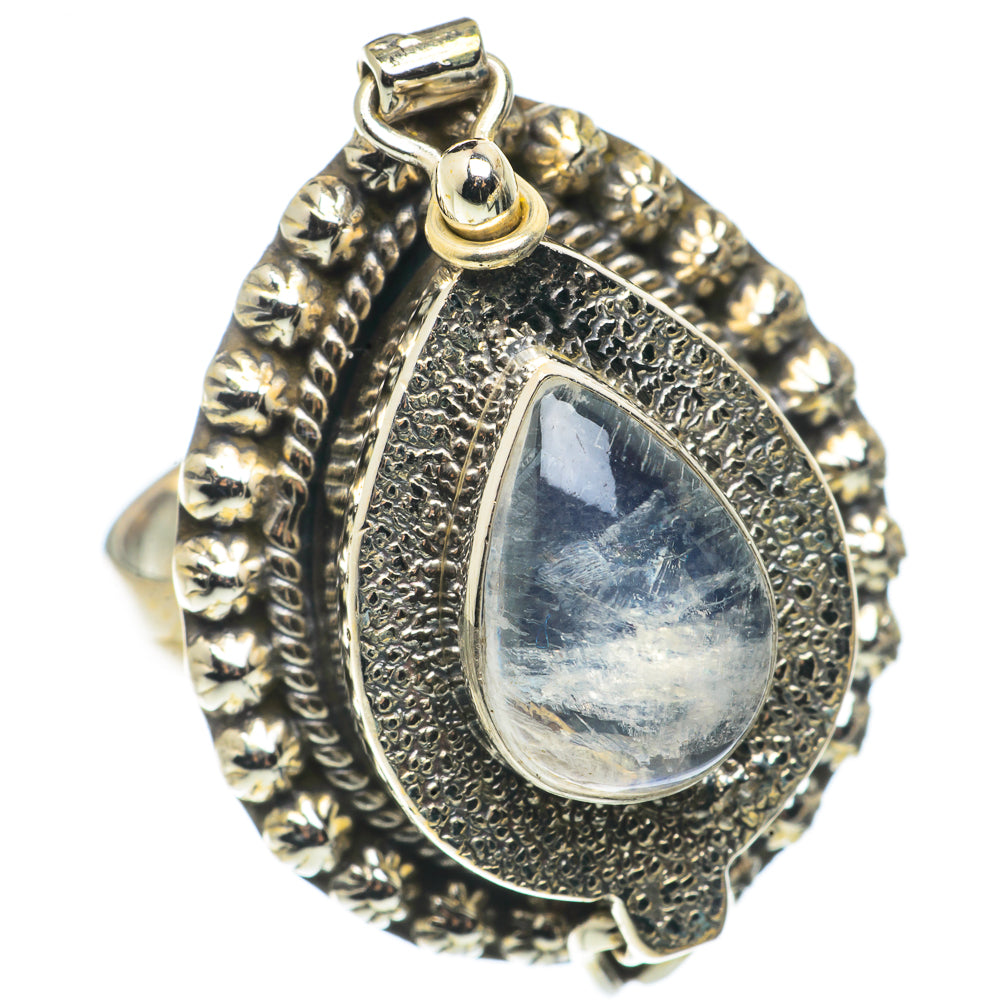 Rainbow Moonstone Rings handcrafted by Anasilvercos - RING66689