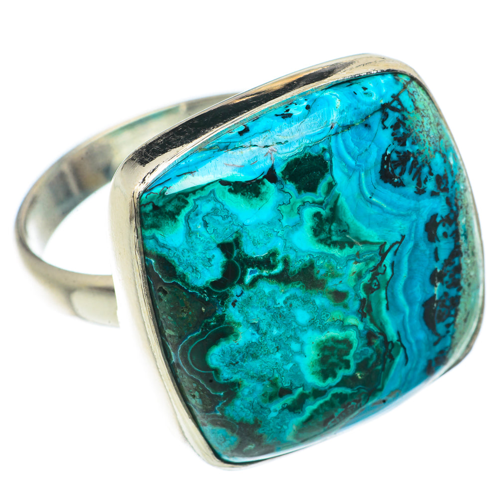 Malachite In Chrysocolla Rings handcrafted by Anasilvercos - RING66691