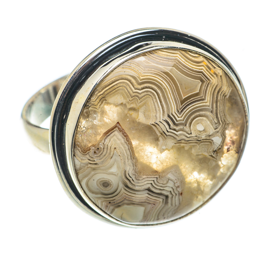 Laguna Lace Agate Rings handcrafted by Anasilvercos - RING66722